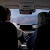 Couple driving in a car